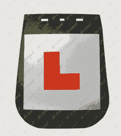 Mudflap Large with L-Plate (image for) Mudflap Large with L-Plate