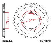 JTR1080 x 39 Rear sprocket Thumpstar pit bikes (image for) JTR1080 x 39 Rear sprocket Thumpstar pit bikes