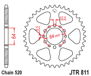 JTR811 x 47 tooth new (image for) JTR811 x 47 tooth new