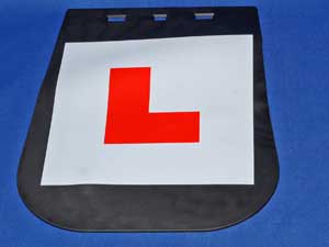 Mudflap large L plate design (image for) Mudflap large L plate design