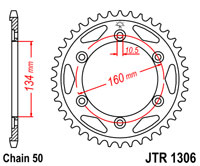 JTR1306 x 43 sprocket new (image for) JTR1306 x 43 sprocket new