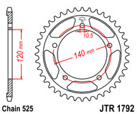 Same shape as JTR1792 X 41 tooth sprioket Same shape as JTR1792 X 41 tooth sprioket