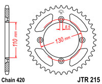 JTR215 x 47 sprocket new (image for) JTR215 x 47 sprocket new