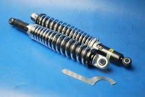 Shock absorbers 360mm Eye to eye chrome spring new